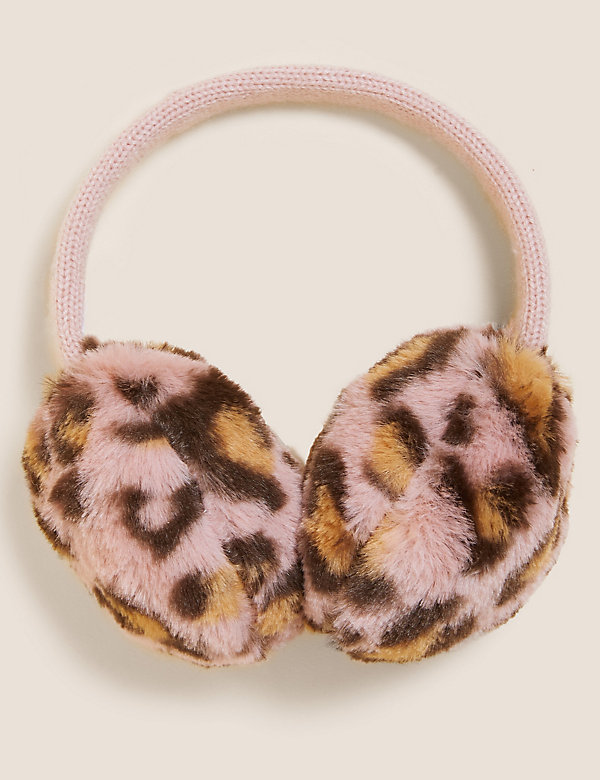 Kids' Faux Fur Leopard Print Earmuffs