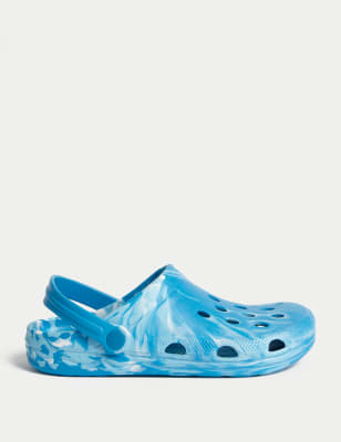 

Unisex,Boys,Girls M&S Collection Kids' Marble Clogs (3 Large - 7 Large) - Blue, Blue