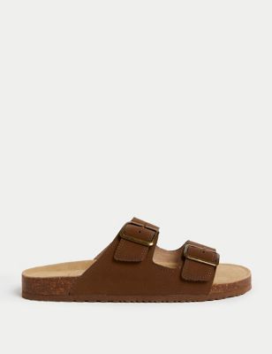 Kids' Leather Footbed Sandals (1 Large - 7 Large) - NZ