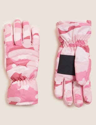 

Girls M&S Collection Kids' Padded Camouflage Ski Gloves (1-13 Yrs) - Pink Mix, Pink Mix