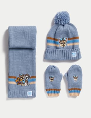 

Boys M&S Collection Kids' Paw Patrol™ Hat, Scarf and Mitten Set (1-6 Yrs) - Blue, Blue