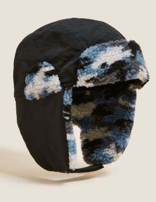 

Boys M&S Collection Kids' Camouflage Winter Hat (12 Mths - 13 Yrs) - Black Mix, Black Mix