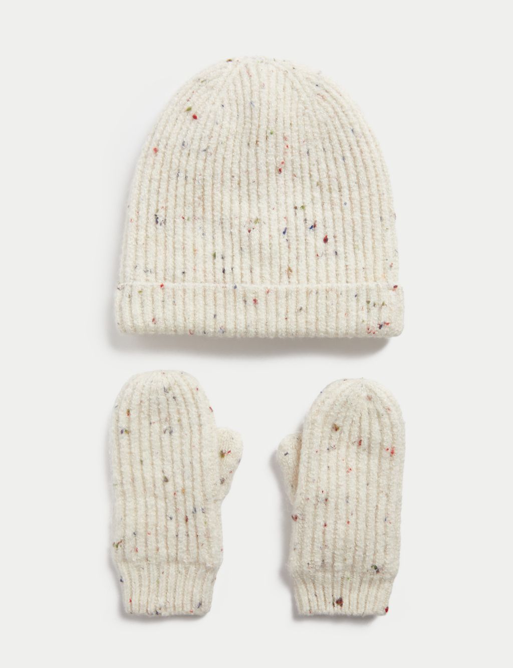 Kids' Cotton Blend Hat and Mitten Set (0-3 Yrs) image 1