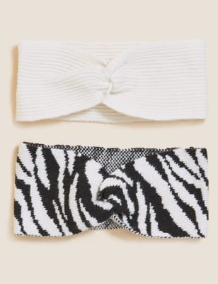 

Girls M&S Collection Kids' 2pk Headbands (3 - 13 Yrs) - Cream Mix, Cream Mix