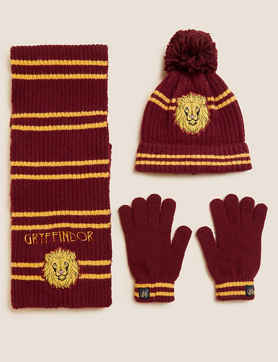 Ensemble bonnet, écharpe et gants pour enfants à motif Harry Potter™ (jusqu’au 13&nbsp;ans)