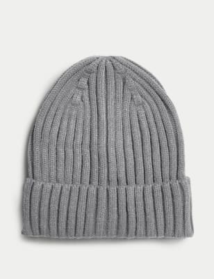 

Unisex,Boys,Girls M&S Collection Kids' Knitted Beanie Hat (1-13 Yrs) - Mid Grey, Mid Grey