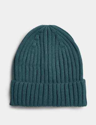 

Unisex,Boys,Girls M&S Collection Kids' Knitted Beanie Hat (1-13 Yrs) - Green, Green