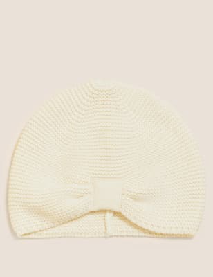 

Girls M&S Collection Kids' Pure Cotton Plain Winter Hat (0-12 Mths) - Cream C, Cream C