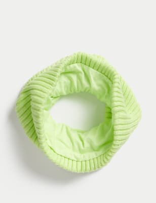 

Unisex,Boys,Girls M&S Collection Kids' Ribbed Snood (3-13 Yrs) - Lime, Lime