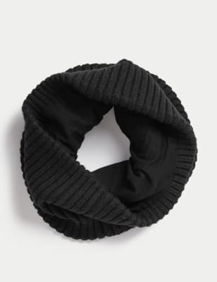 

Unisex,Boys,Girls M&S Collection Kids' Ribbed Snood (3-13 Yrs) - Black, Black