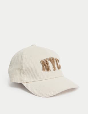 

Unisex,Boys,Girls M&S Collection Kids' Pure Cotton Cord Baseball Cap (6-13 Yrs) - Cream, Cream