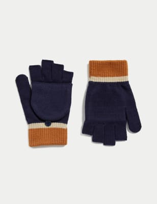 

M&S Collection Guantes infantiles de bloques de color (3-13 años) - Navy, Navy