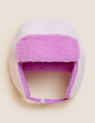 

Girls M&S Collection Kids' Borg Lined Trapper Hat with Thermowarmth™ (1-13 Yrs) - Pink, Pink