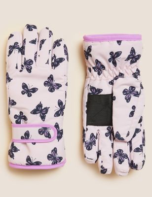 Marks And Spencer Girls M&S Collection Kids' Butterfly Ski Gloves with Thermowarmth (0-13 Yrs) - Pink