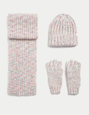 Ensemble bonnet, écharpe et gants enfants (du 6 au 13 ans)