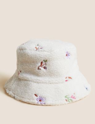12 Mths Marks & Spencer Girls Accessories Headwear Hats Kids Borg Floral Hat 