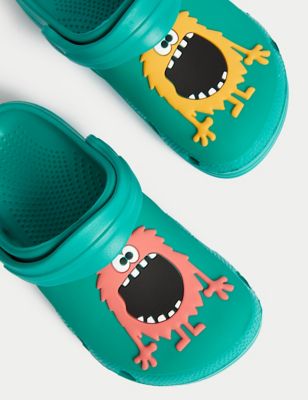 M&S Kid's Monster Clogs (4 Small - 2 Large) - 2 LSTD - Green, Green