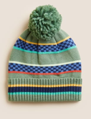 Autumn and winter children's striped melon hats cute boys and