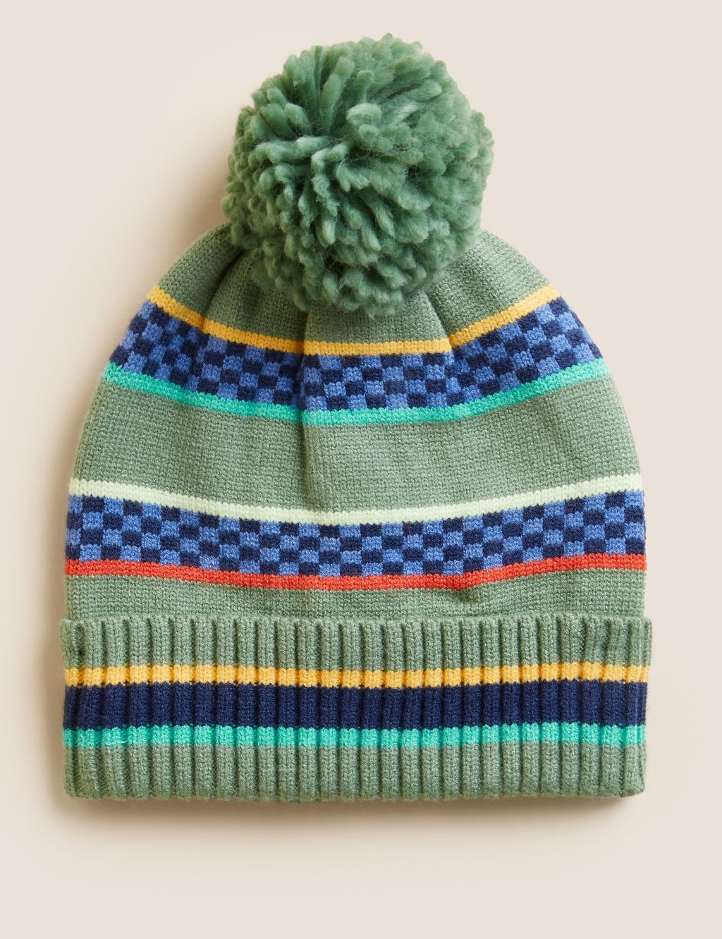 Kids' Striped Winter Hat (1-13 Yrs)