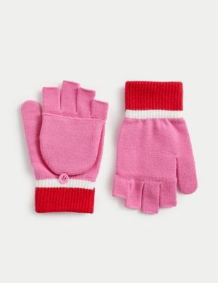 Kids' Colour Block Flip Top Gloves (3-13 Yrs)
