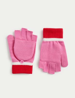 

Girls M&S Collection Kids' Colour Block Flip Top Gloves (3-13 Yrs) - Pink, Pink