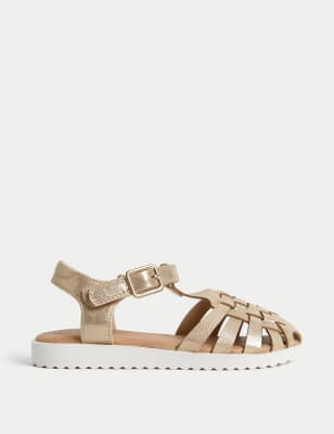 

M&S Collection Sandalias infantiles metalizadas (4 pequeño-2 grande) - Gold, Gold