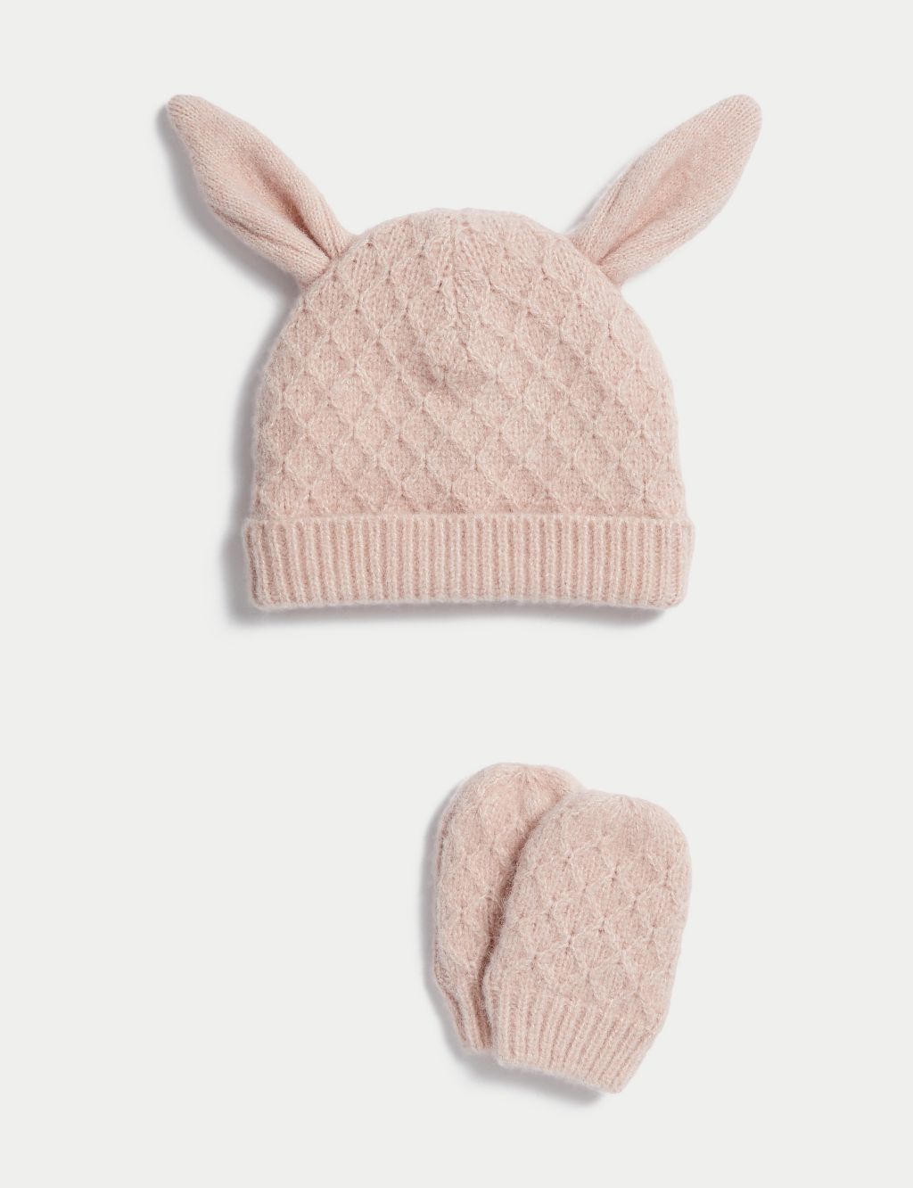 Kids' Bunny Ears Hat and Mitten Set (0-6 Yrs) image 1