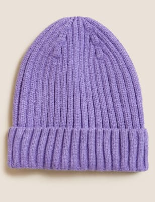 

Unisex,Boys,Girls M&S Collection Kids' Ribbed Winter Hat (1-13 Yrs) - Bright Violet, Bright Violet