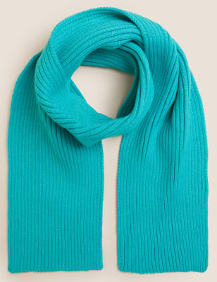 

Unisex,Boys,Girls M&S Collection Kids' Knitted Scarf (1-13 Yrs) - Bright Aqua, Bright Aqua