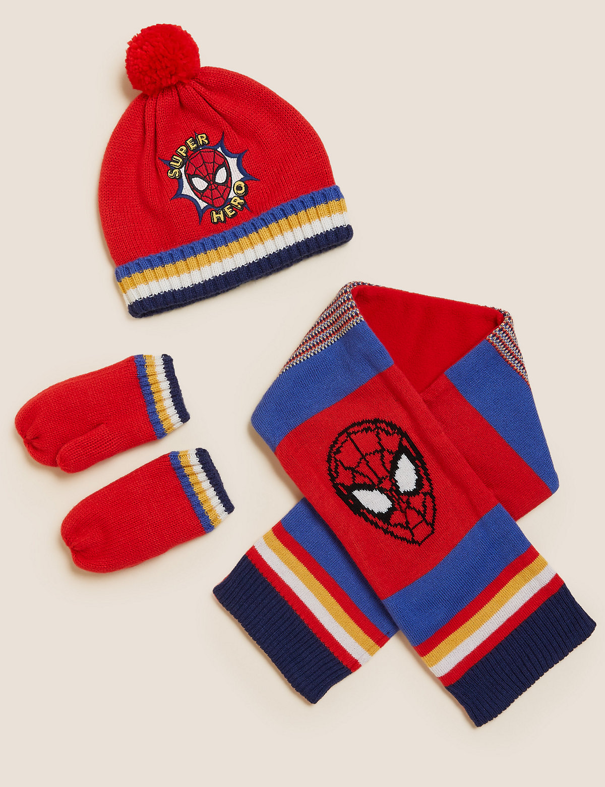 Kids' Spider-Man™ Hat, Scarf and Mitten Set
