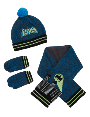 

Boys M&S Collection Kids' Batman™Hat, Scarf and Mitten Set (1-6 Yrs) - Mid Grey, Mid Grey