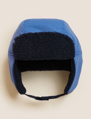 

Boys M&S Collection Kids' Borg Lined Trapper Hat with Thermowarmth™ (1-13 Yrs) - Blue Mix, Blue Mix
