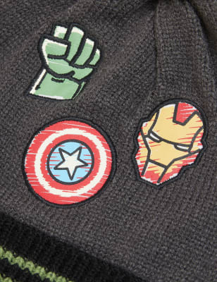 

M&S Collection Conjunto infantil de manoplas, bufanda y gorro de Marvel™ (1-13 años) - Grey, Grey