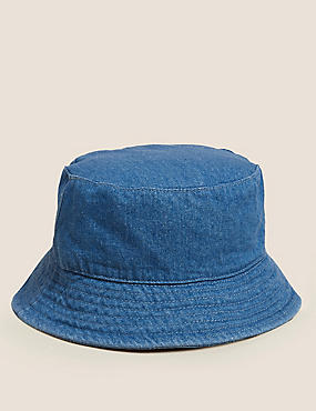 Dětský džínový klobouk proti slunci z&nbsp;čisté bavlny (1–13&nbsp;let)