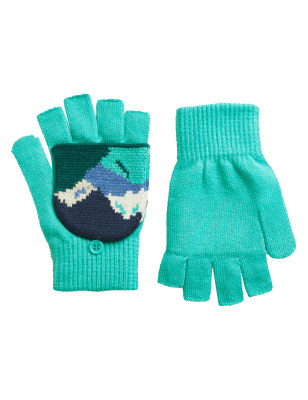 

Boys M&S Collection Kids' Mountain Flip Top Gloves (3-13 Yrs) - Blue, Blue