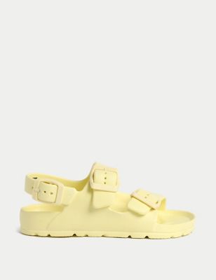 M&S Kid's Buckle Sandals (4 Small - 2 Large) - 2 LSTD - Yellow Mix, Yellow Mix,Pink Mix