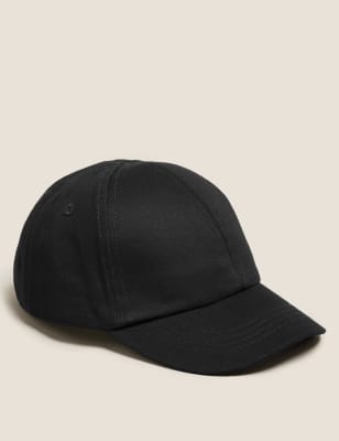 Casquette de baseball unie pour enfant 100 % coton (du 1 au 13 ans) - Black