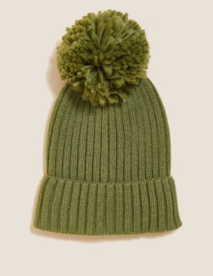 

Unisex,Boys,Girls M&S Collection Kids' Pom Pom Winter Hat (12 Mths - 13 Yrs) - Khaki, Khaki