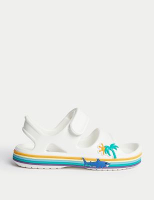 

Boys M&S Collection Kids' Shark Riptape Sandals (4 Small - 13 Small) - White, White