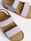 Sandales enfants à bande auto-agrippante et motif color block (du 20 au 35)