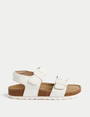 M&S Kids Footbed Riptape Sandals (4 Small - 2 Large) - 9 SSTD - White, White
