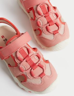 M&S Girl's Kid's Riptape Trekker Sandals (4 Small - 2 Large) - 1 LSTD - Pink Mix, Pink Mix