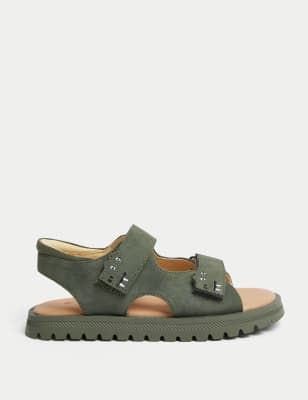 M&S Boys Monster Riptape Sandals (4 Small - 2 Large) - 2 LSTD - Green Mix, Green Mix