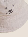 Kids' Pure Cotton Bear Sun Hat (0-1 Yr)