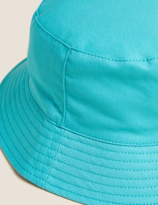 

M&S Collection Gorro para verano infantil 100% algodón liso (0-13 años) - Aqua, Aqua