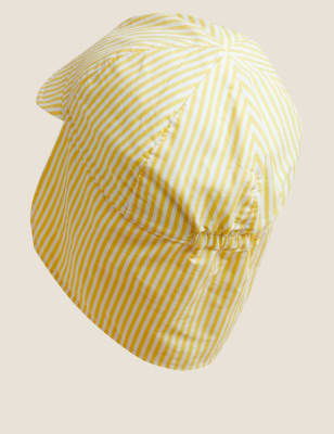 

Unisex,Boys,Girls M&S Collection Kids' Pure Cotton Striped Sun Hat (0-3 Yrs) - Yellow Mix, Yellow Mix
