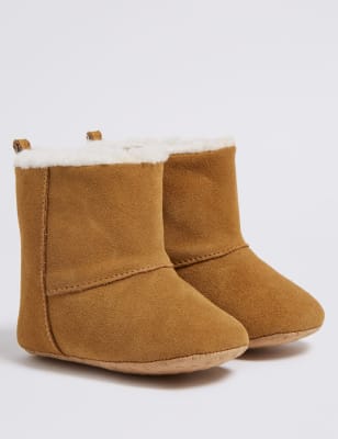 Bottes b&eacute;b&eacute; en daim &agrave; bande auto-agrippante (jusqu&rsquo;au 18&nbsp;mois)
