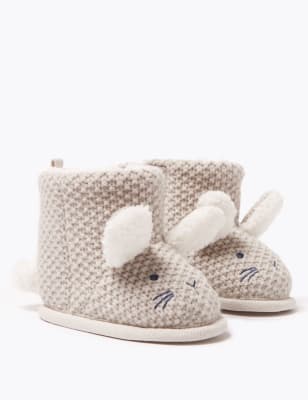 Bottines b&eacute;b&eacute;s en maille &agrave; bande auto-agrippante et motif lapin (jusqu&rsquo;au 18&nbsp;mois)