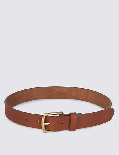 Kids’ Leather Square Buckle Belt (4-14 Yrs)
