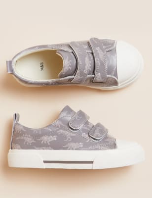 

M&S Collection Zapatillas deportivas infantiles Freshfeet™ con velcro y diseño de dinosaurios (3 pequeño-13 pequeño) - Grey, Grey